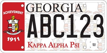 kappa alpha psi license plate